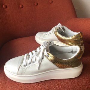 J Slides Woman White Leather Sneakers 7